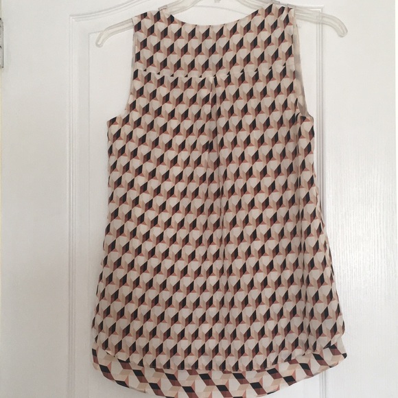 WHBM silk blouse XS blush, black, white - Picture 4 of 6